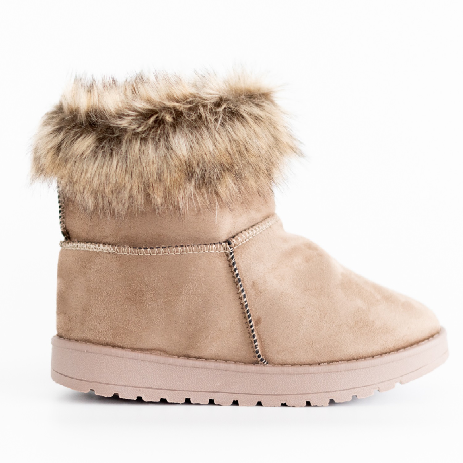 tan fluffy boots
